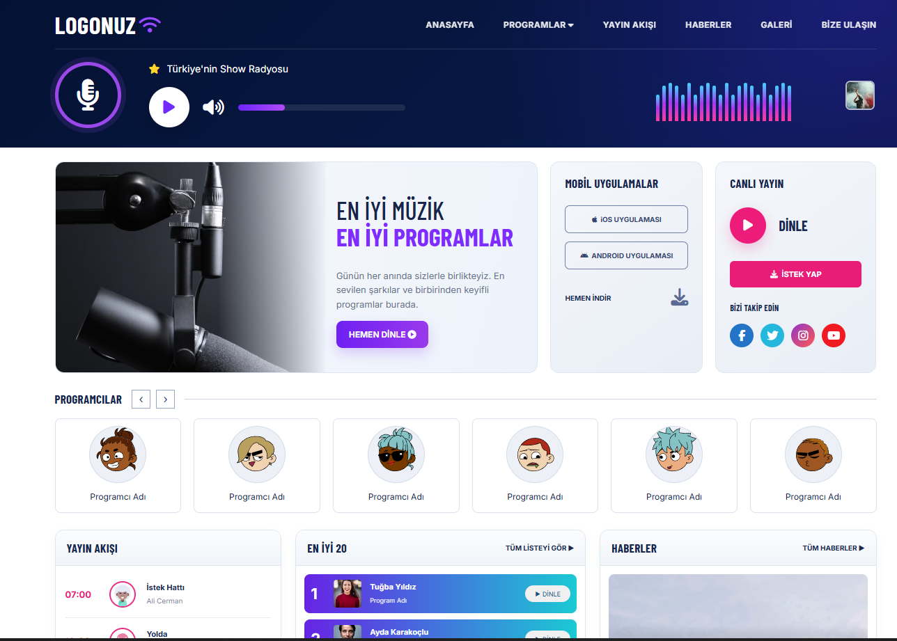 RadyoTrend Php Script Teması